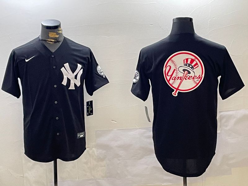 Men New York Yankees Blank Black Fashion Game Nike 2024 MLB Jersey style 16